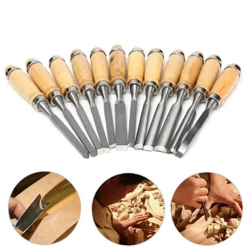 Precision 12pc Wood Carving Tool Kit for Craftsmen