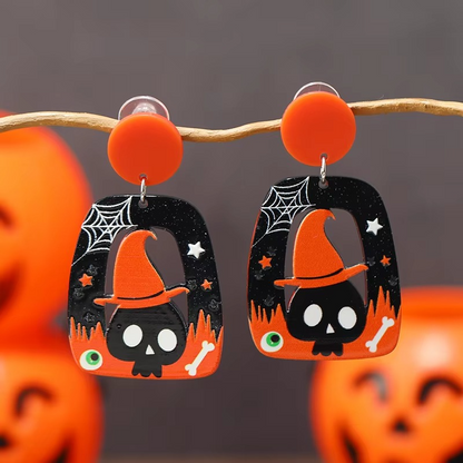 Spooky Plastic Earrings 8 Pair Pack