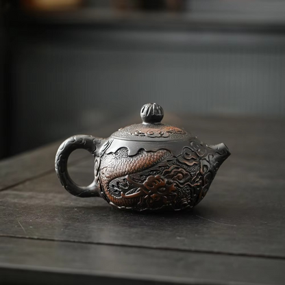 Colorful Ceramic Dragon Tea Infuser Pot
