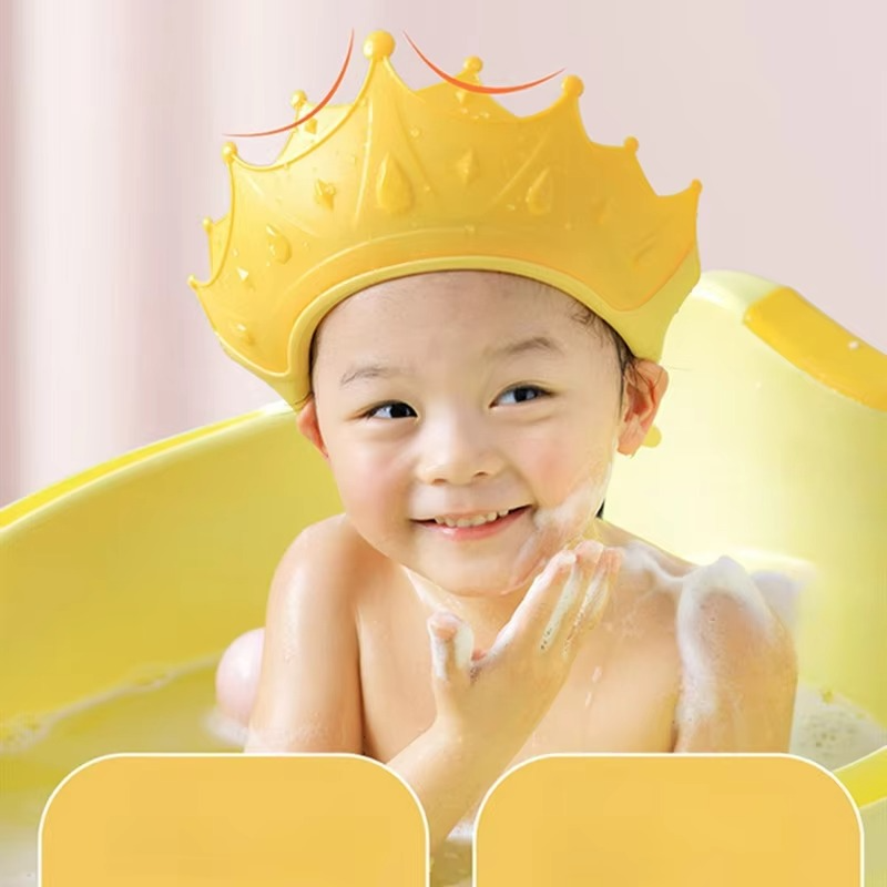 Kids Soft Waterproof Bath Cap Ear Eye Protector