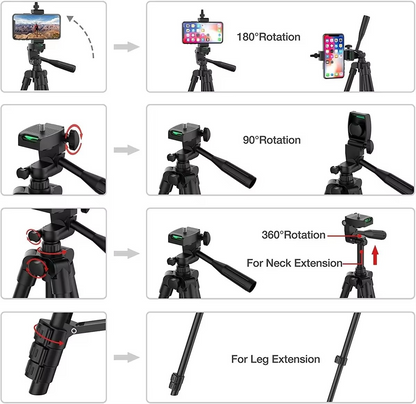 Compact Portable Phone Tripod with Wireless Remote Control