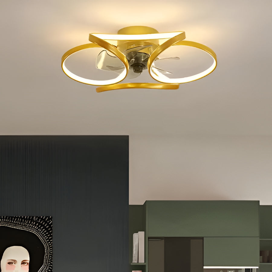 Smart LED Ceiling Fan Light with Remote Control