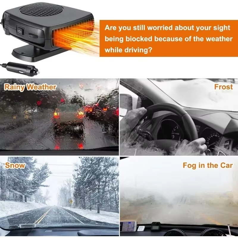 Compact 2-in-1 Car Heater and Fan