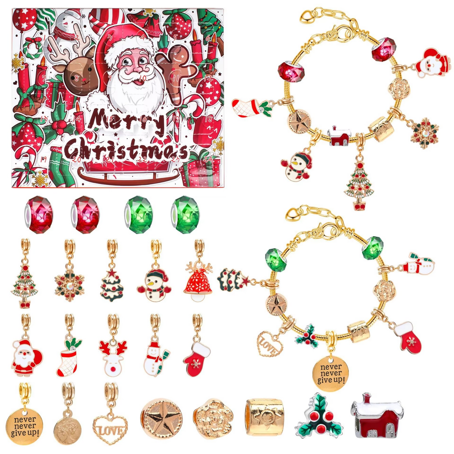 Fun Countdown Advent Calendar Jewelry Gift Set