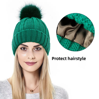 Warm Cable Knit Slouch Beanie