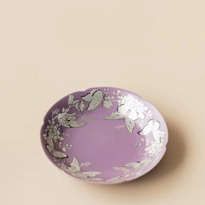 Colorful Ceramic Butterfly Tea Infuser Bowl with Lid