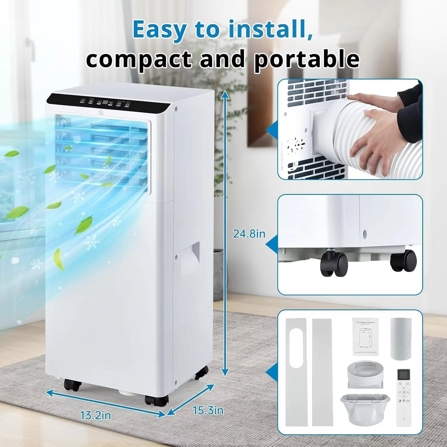 Compact 8000 BTU AC Unit with Remote Control