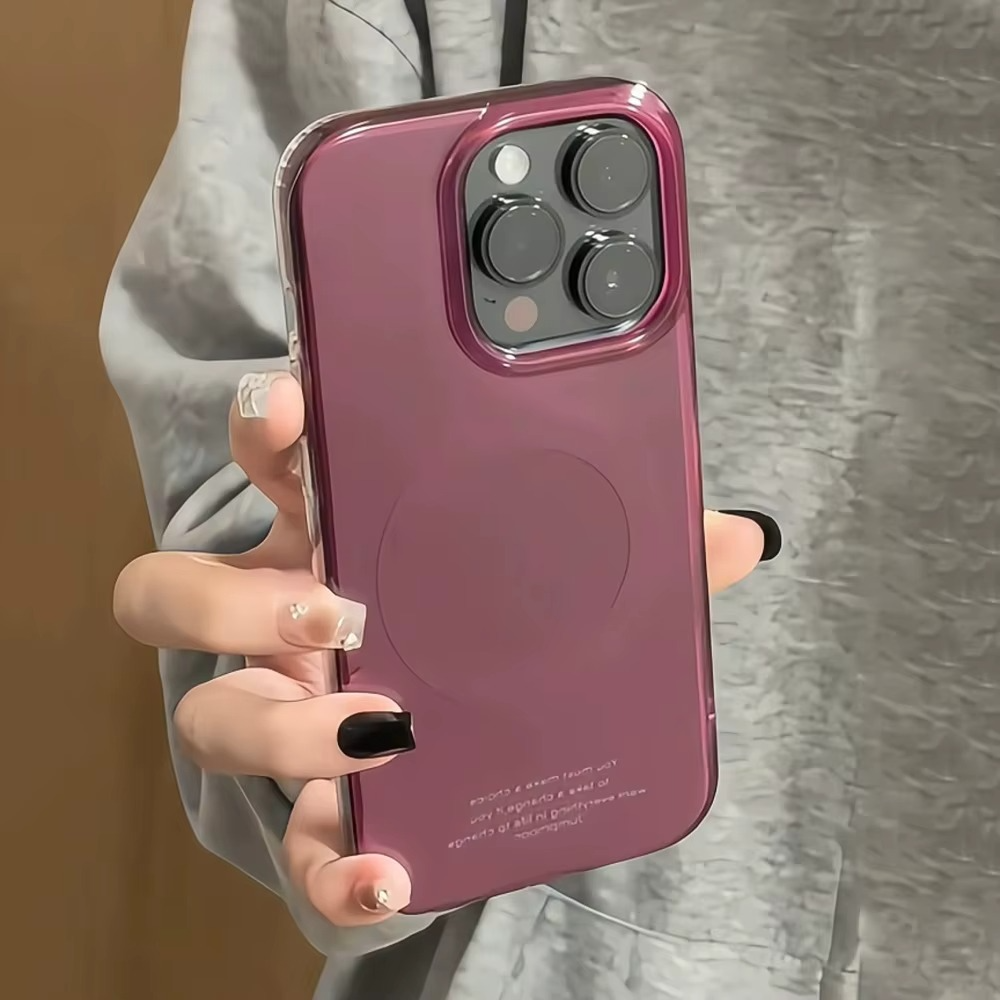 Purple Wireless Charging Phone Case for iPhone - Slim Cover