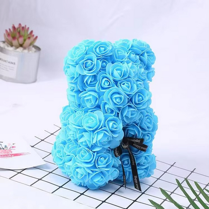 Lovely Rose Teddy Bear Figure in Gift Box