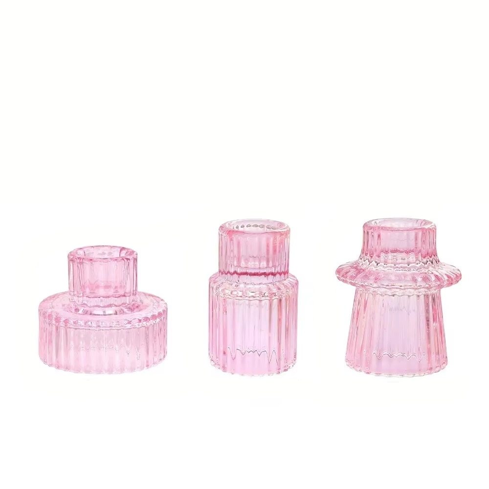 Clear Glass Tealight Candle Holder Decorative Centerpiece
