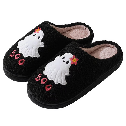 Warm Halloween Spirit Plush Slippers