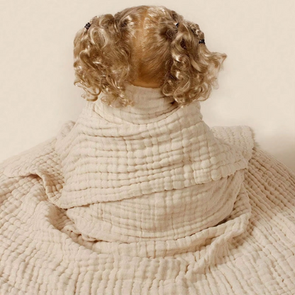 Soft Cotton Baby Swaddle Blanket with Delicate Lace Trim