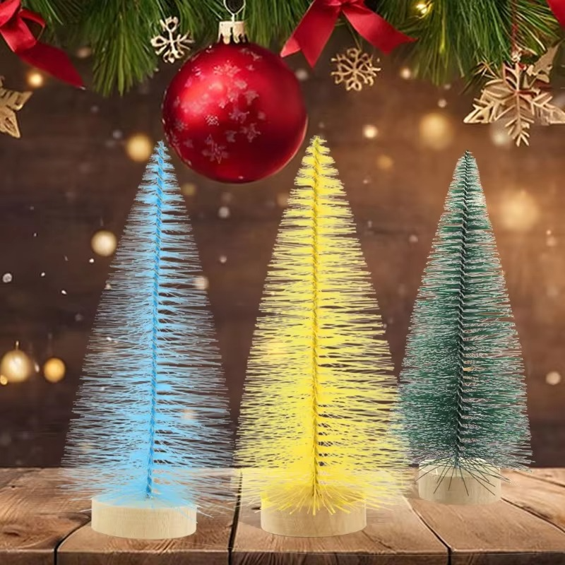 Small Pine Bottle Brush Christmas Tree Decorations