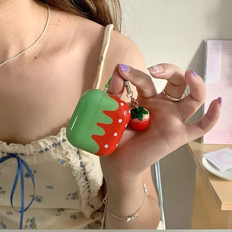 Fun Fruit AirPods Case with Soft Cover and Charm