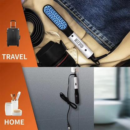 Compact Ceramic Beard Straightener Brush