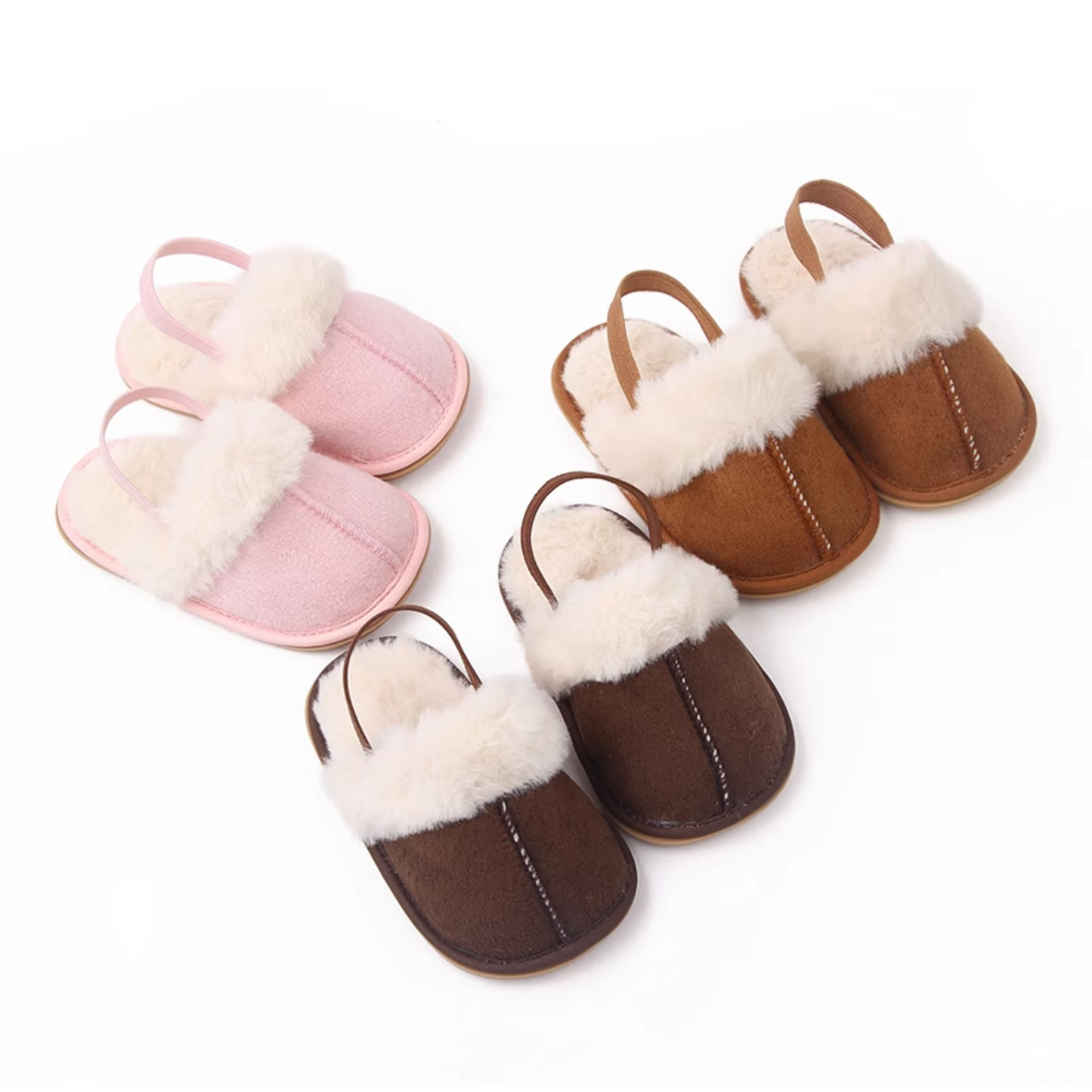 Comfy Fleece Baby Booties Warm Grippy Home Slippers