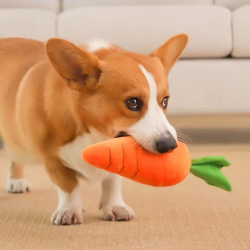 Jumbo 29.5 Soft Squeaky Dog Carrot Toy
