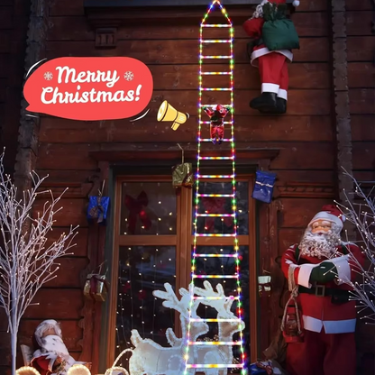 Festive LED Christmas Tree Lights with Santa Decor
