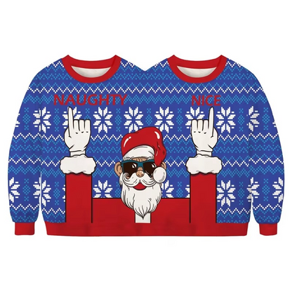 Funny Christmas Twin Sweater for Couples 3D Print