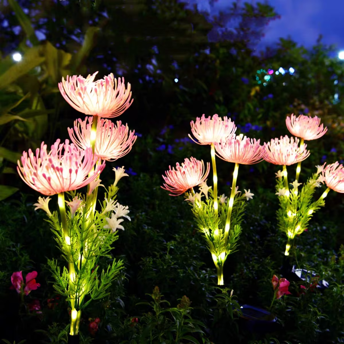Bright Outdoor Solar Garden Lights, Waterproof Yard Lamps Set