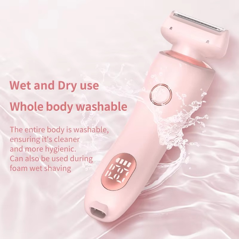 Portable Women's Rechargeable Shaver and Trimmer Set
