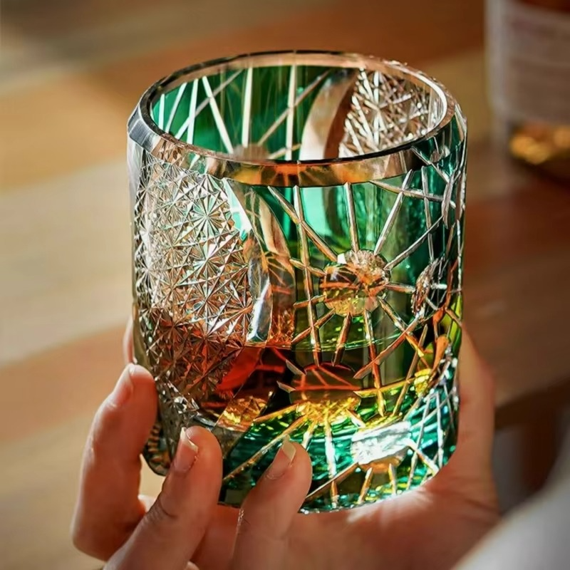 Luxury Cut Crystal Wine and Whiskey Glass