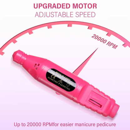 Compact Nail Care Drill Set with Travel Case