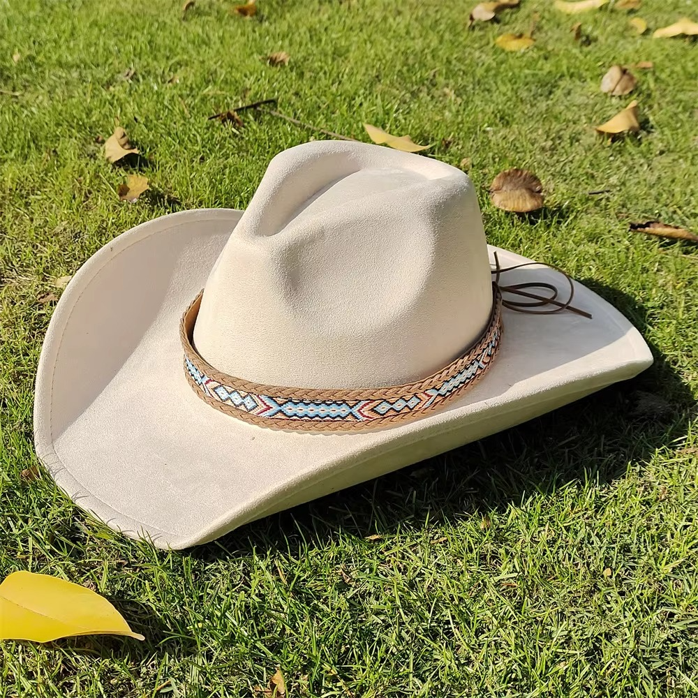 Vintage Leather Cowboy Hat for Men and Women