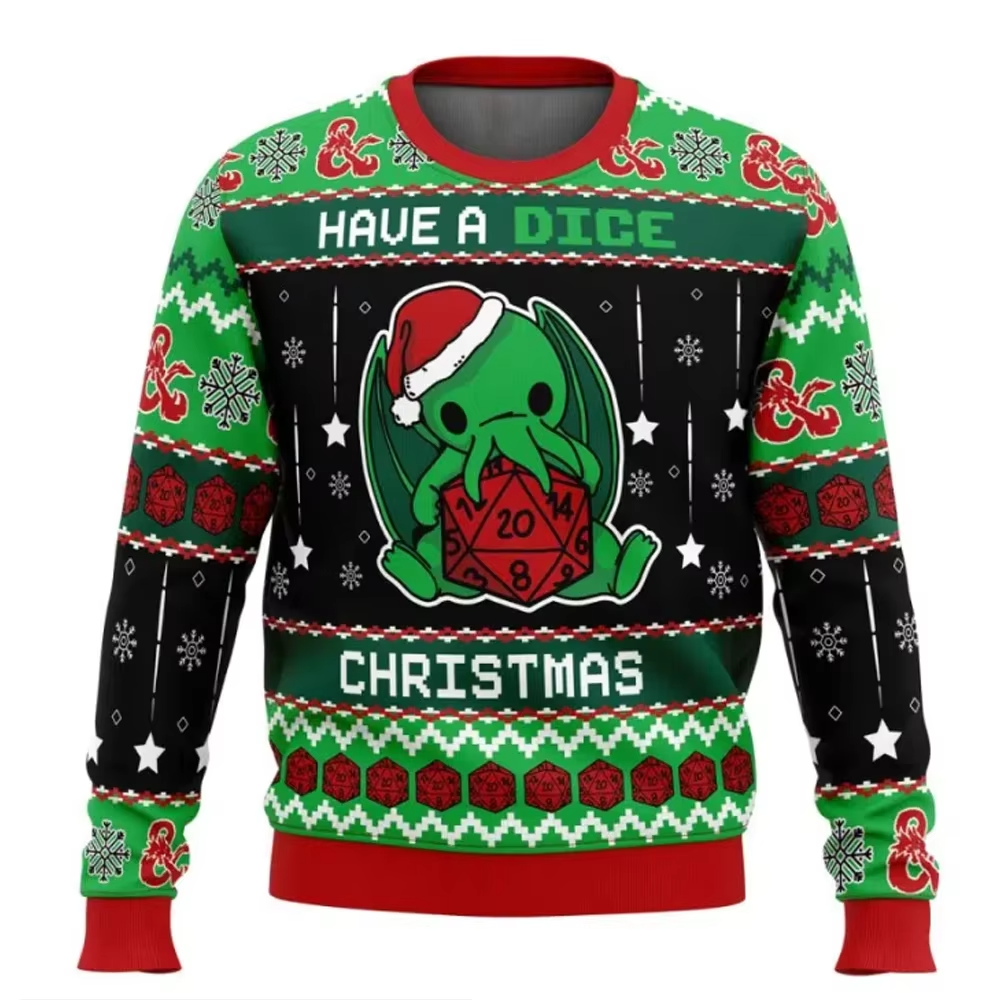 Funny Holiday Graphic Sweater for Men