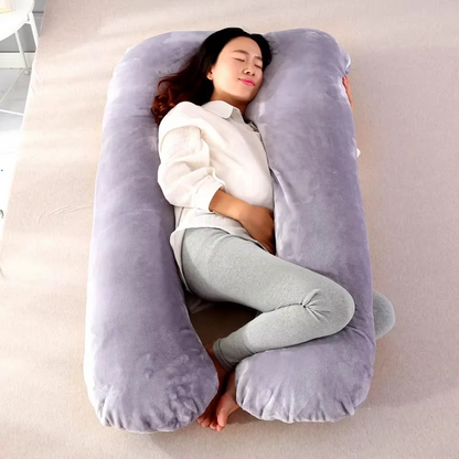 Comfortable Full Body Pillow with Plush Fleece Cover