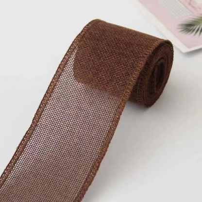 Natural Fabric Ribbon Roll for Gifts and Home Decor