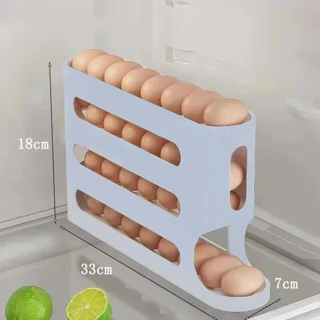 Compact Egg Holder Rolling Cart