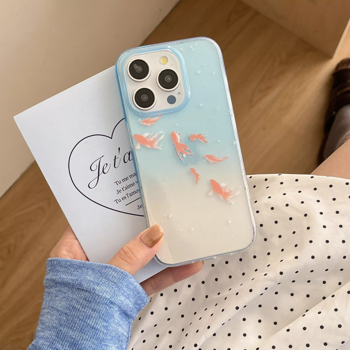 Colorful Fish Pattern Clear Phone Case for iPhone