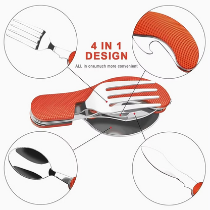 Portable Travel Cutlery Set with Bottle Opener