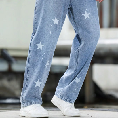 Comfortable Fit Relaxed Blue Jeans Pants