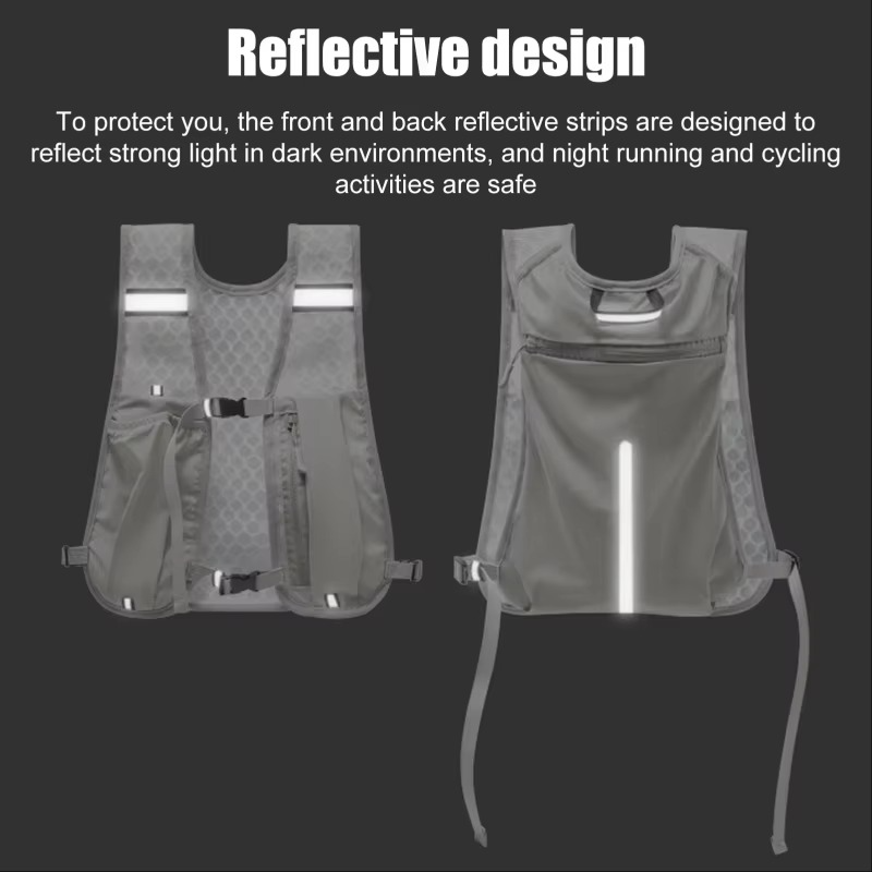 Lightweight Water Backpack With Reflective Panels And Ventilated Mesh