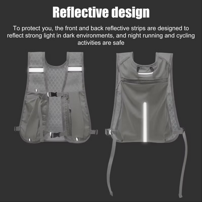 Lightweight Water Backpack With Reflective Panels And Ventilated Mesh