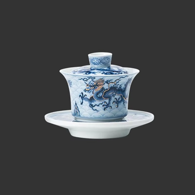 Traditional Chinese Dragon Porcelain Tea Infuser Set - Hehif
