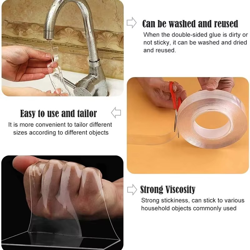 Clear Strong Removable Adhesive Tape Roll
