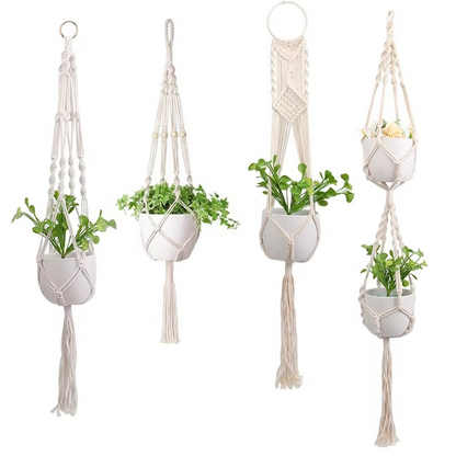 Bohemian Rope Plant Hanger for Indoor Outdoor Decor