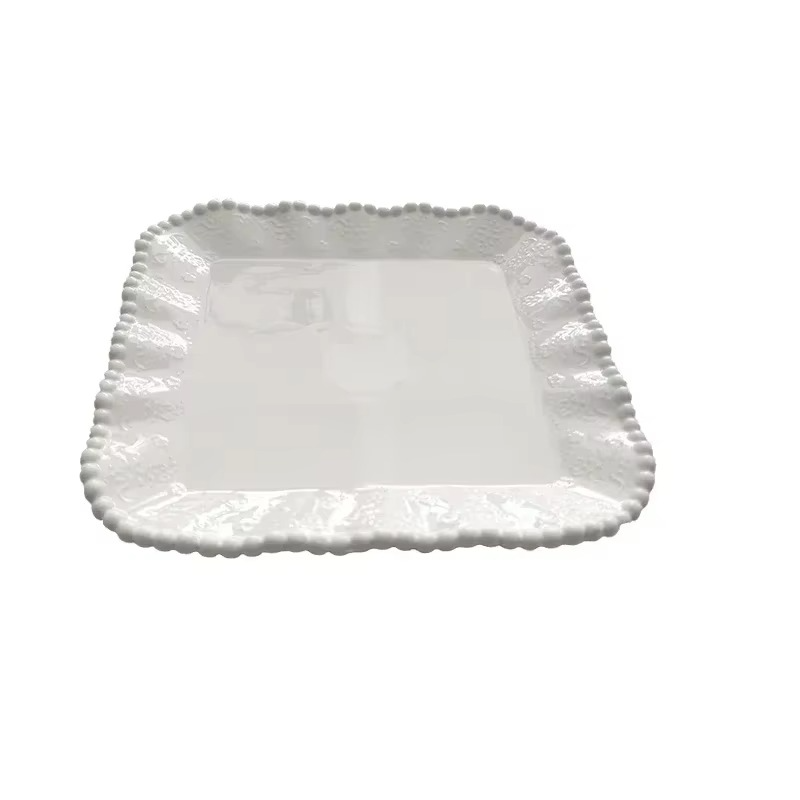 Classic White Ceramic Dinner Plate Set
