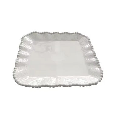 Classic White Ceramic Dinner Plate Set