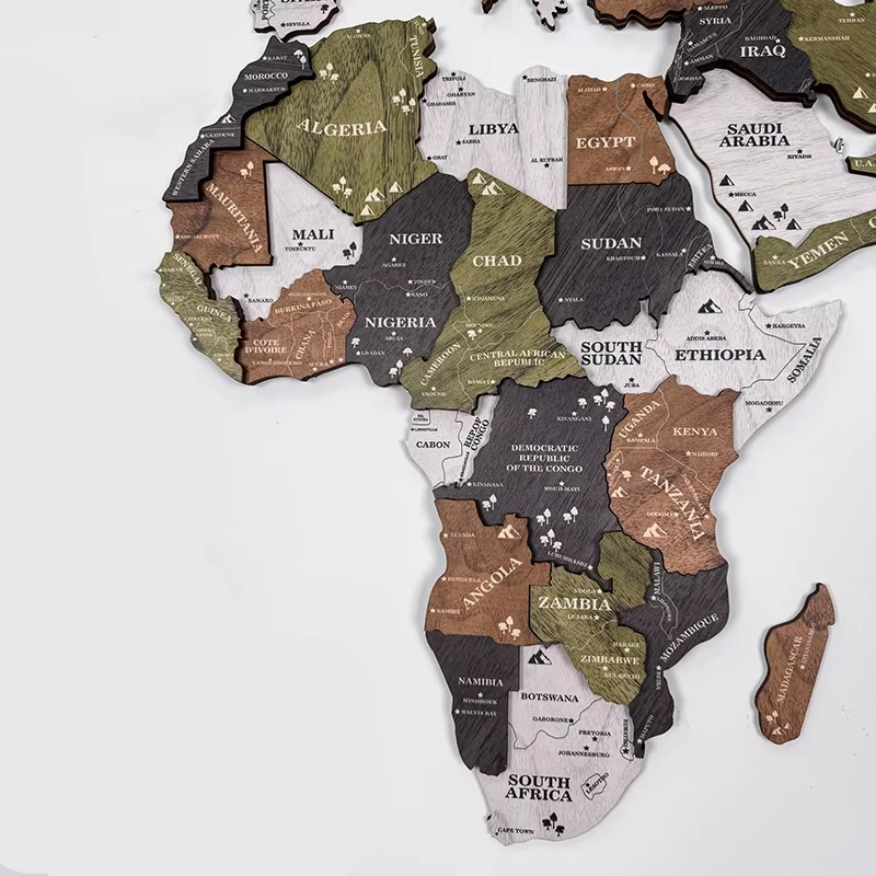 Unique Wooden Globe Wall Decor for Home or Office