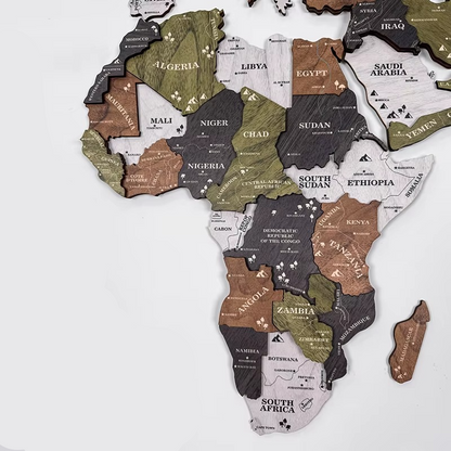 Unique Wooden Globe Wall Decor for Home or Office
