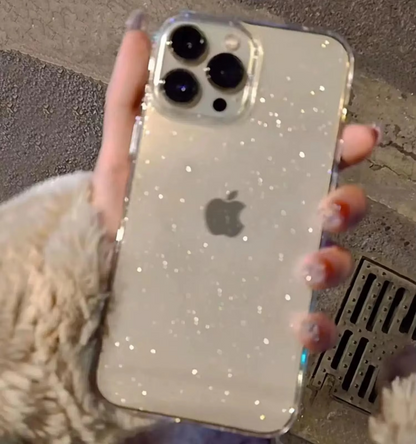 Sparkly Clear Protective Phone Case Soft Transparent Cover