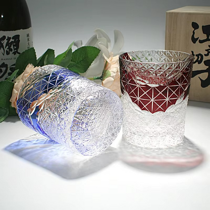 Luxury Cut Crystal Whiskey Glasses Set
