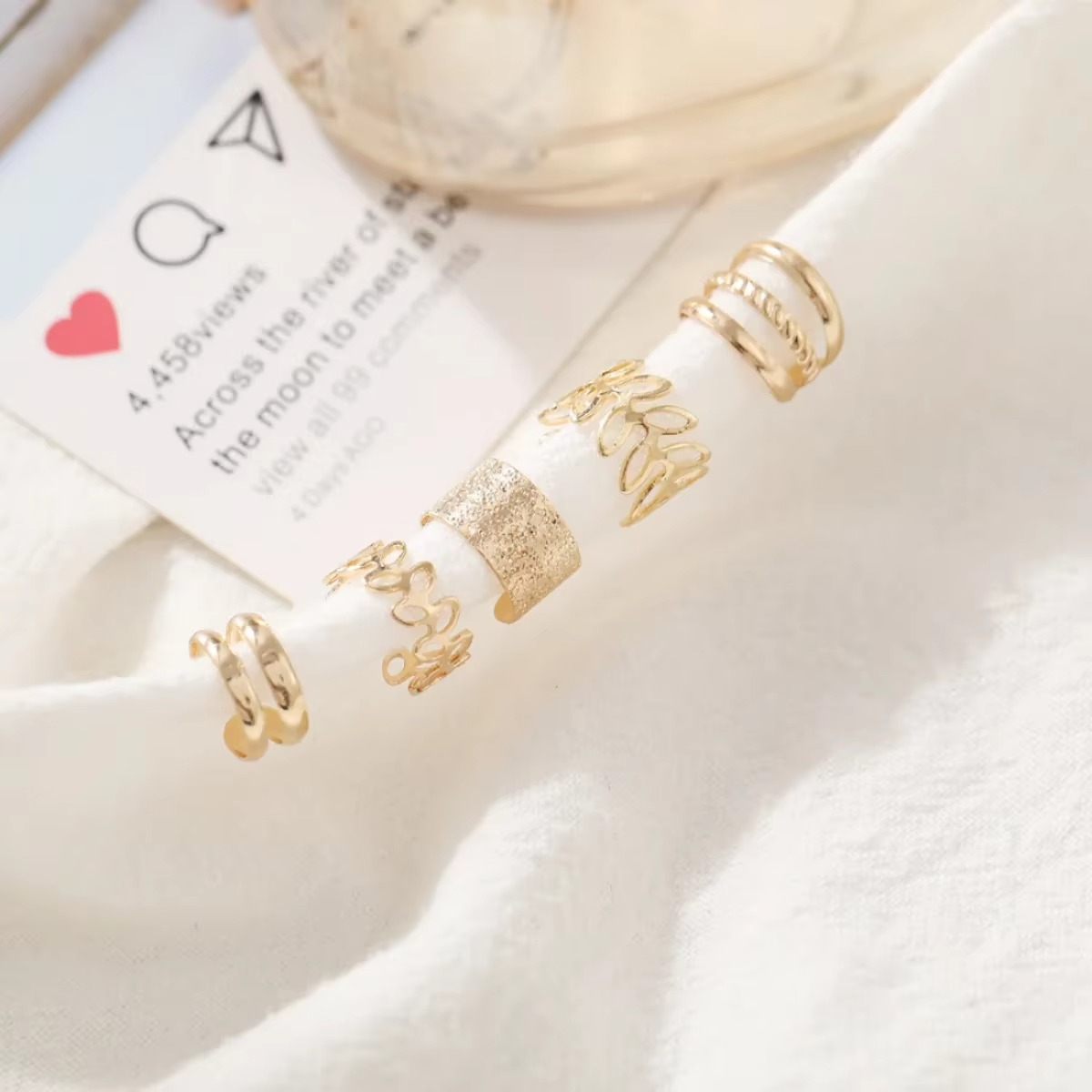 Luxury Metallic Clip On Earrings for Women