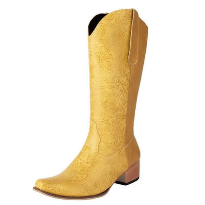 Comfortable Low Heel Western Boots for Women