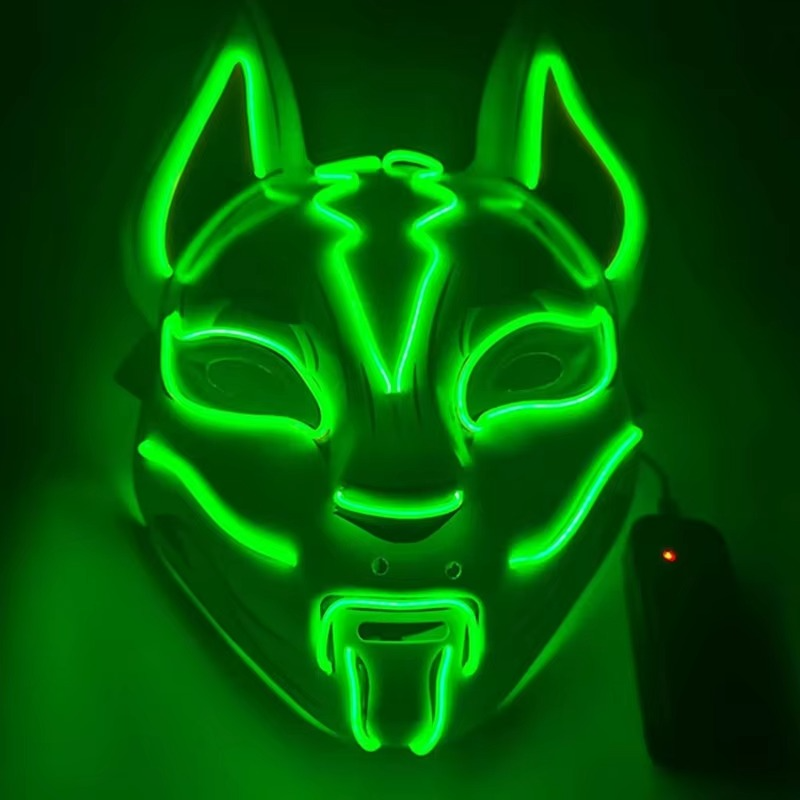 Glowing LED Fox Mask for Halloween Costume Cosplay