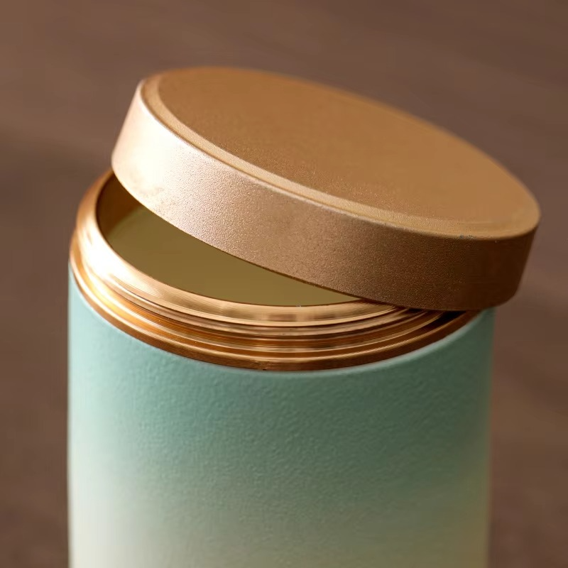 Small Ceramic Tea Canister with Tight Seal Lid